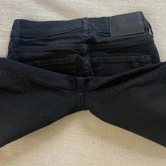 Everlane Mid-Rise Ankle Skinny Jeans Cotton Black Size 25 - Picture 9 of 12